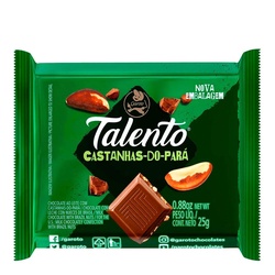 Talento Tablete Ao Leite Com Castanha Do Para 25g