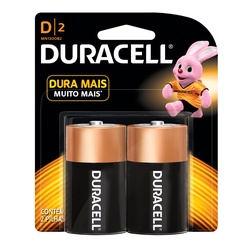 Pilha Alcalina D Mn 1300b2 Duracell 2 Unidades 1,5v