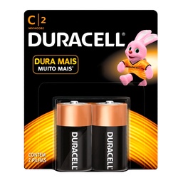Pilha Alcalina C2 MÉdia Duracell 2 Unidades