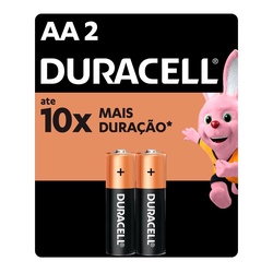 Pilha Alcalina Aa Mn 1500b2 Duracell 2 Unidades 1,5v