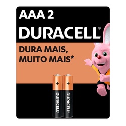 Pilha Alcalina Aaa Mn 2400b2 Duracell 2 Unidades 1,5v