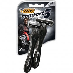 Aparelho De Barbear Bic 3 Comfort Black 2 Und
