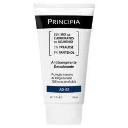 Desodorante Antitranspirante 25% Mix De Cloridratos De Alumínio + 3% Trealose + 1% Pantenol Principia Skincare Ad-02 Com