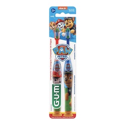 Escova De Dente Infantil G.u.m Patrulha Canina 3+ Anos Macia Com 2 Unidades