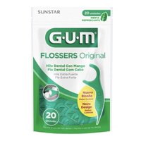 Fio Dental Com Cabo G.u.m Flosser Original Com 20 Unidades