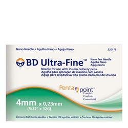 Agulha Bd Ultra-fine Para Caneta De Insulina 4mm