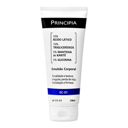 Emulsão Corporal 10% Ácido Lático + Mix De Ativos Hidratantes Principia Skincare Ec-01 Com 200ml