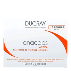 Suplemento De Vitaminas E Minerais Ducray Anacaps Activ+ 30 Cápsulas