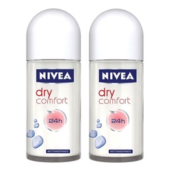 Kit Desodorante Roll-on Nivea Feminino Dry Comfort Com 2 Unidades
