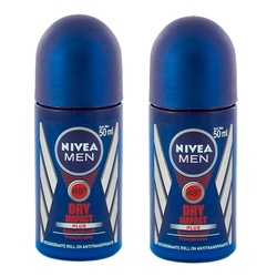 Kit Desodorante Roll-on Nivea Masculino Dry Impact Com 2 Unidades