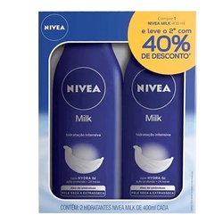 Kit Hidratante Nivea 400ml Milk Pele Seca A Extrasseca Com 2 Unidades