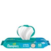 Lenços Umedecidos Pampers Cuidado De Bebê Com 48 Unidades