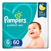 Fralda Pampers Confort Sec Super G 60 Unidades