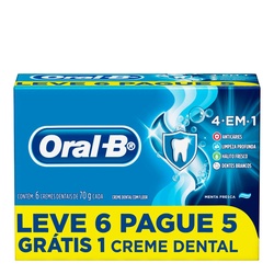 Creme Dental Oral-b 70g 4 Em 1 - Leve 6 Pague 5 Unidades