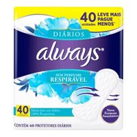 Protetor Diário Always RespirÁvel - 40 Unidades