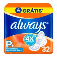 Absorvente Always Super Proteção Seca Com Abas 32 Unidades