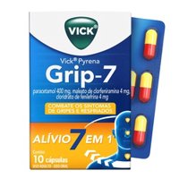 Vick Pyrena Grip-7 Paracetamol 400mg + Cloridrato Fenillefrina 4mg + Maleato De Clorfeniramina 4mg 10 CÁpsulas