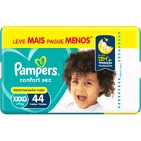 Fralda Pampers Confort Sec Super Bag Xxxg 44 Unidades