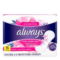 Protetor Diário Always Com Perfume Com 15 Unidades