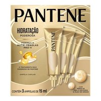 Kit Ampola De Tratamento Pantene HidrataÇÃo Poderosa Com 3 Unidades De 15ml
