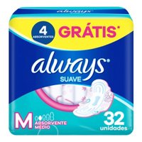 Absorvente Always Super ProteÇÃo Cobertura Suave Com Abas 32 Unidades