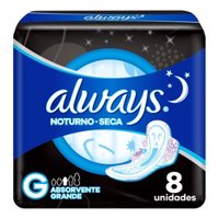 Absorvente Always Noites Tranquilas Com Abas Cobertura Seca Com 8 Unidades