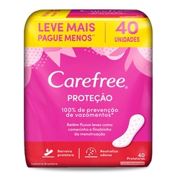 Protetor Diário Carefree Proteção Original 40 Unidades