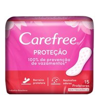 Protetor Diário Carefree Proteção Sem Perfume 15 Unidades