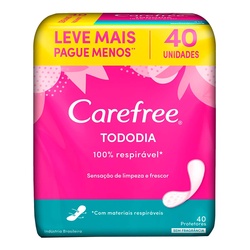 Protetor Diário Carefree Tododia Sem Perfume 40 Unidades