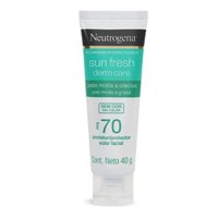 Protetor Solar Facial Neutrogena Sun Fresh Derm Care Fps 70 Pele Mista A Oleosa 40g