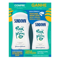 Kit Protetor Solar Sundown Fps 50 De 200ml + 1 Protetor 120ml Gratis