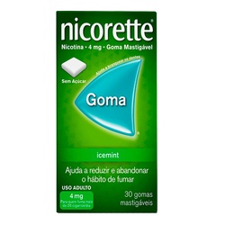 Nicorette Icemint 4mg Com 30 Gomas MastigÁveis