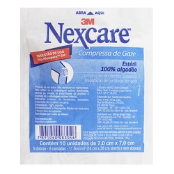 Compressa De Gaze Nexcare Esteril 11 Fios Com 10 Unidades