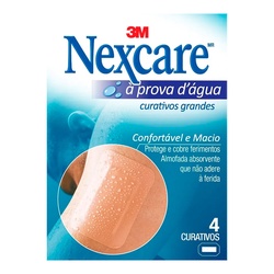 Curativos Nexcare A Prova D'agua Grande Com 4 Unidades