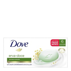 Sabonete Em Barra Dove Erva Doce 6 Unidades Com 90g
