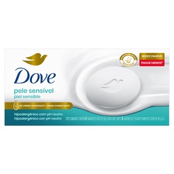 Sabonete Em Barra Dove Sensivel 6 Unidades Com 90g