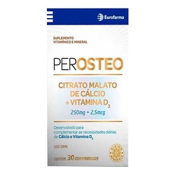 Suplemento Vitamínico Perosteo Eurofarma 30 Comprimidos