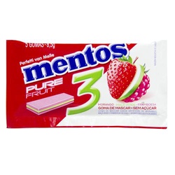 Mentos Pure Fruit Chiclete Sem AÇÚcar Com 5 Unidades