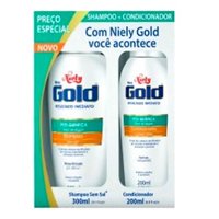 Kit Niely Gold Óleo De Argan PÓs-quÍmica Com 1 Shampoo De 300ml + 1 Condicionador De 200ml