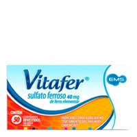 Vitafer 109mg Caixa Com 50 Comprimidos Revestidos