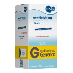 AcetilcisteÍna 40mg/ml Ems Xarope Sabor Framboesa Com 120ml