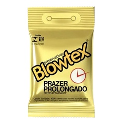 Preservativo Lubrificado Retardante Blowtex Pacote 3 Unidades