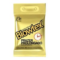 Preservativo Lubrificado Retardante Blowtex Pacote 3 Unidades
