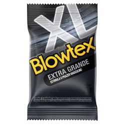 Preservativo Lubrificado Extra Grande Blowtex Pacote 3 Unidades