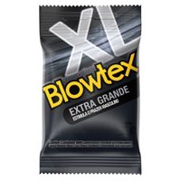 Preservativo Lubrificado Extra Grande Blowtex Pacote 3 Unidades