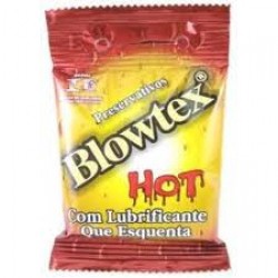 Preservativo Lubrificado Hot Blowtex Pacote 3 Unidades