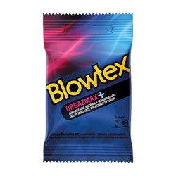 Preservativo Lubrificado Orgazmax Blowtex Pacote 3 Unidades