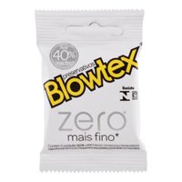 Preservativo Blowtex Zero Mais Fino 3 Unidades