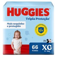 Fralda Huggies Tripla ProteÇÃo Hiper Xg 66 Unidades