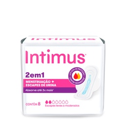 Absorvente Intimus 2 Em 1 Com Abas 8 Unidades